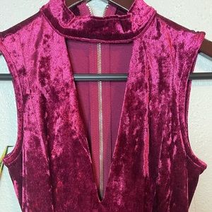 Wine 🍷 color Velvet Evening Dress